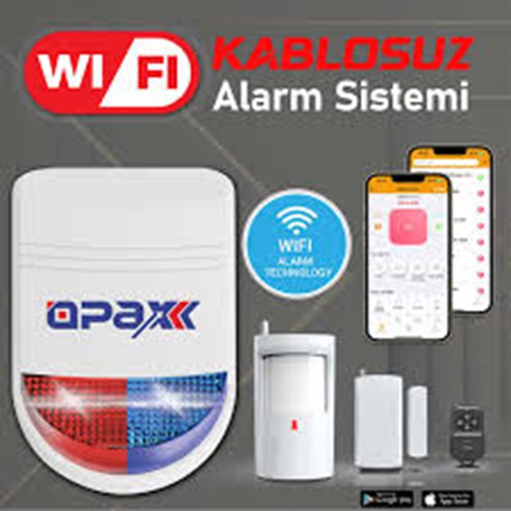 OPAX BGR-12 WIFI KABLOSUZ SİREN ALARM