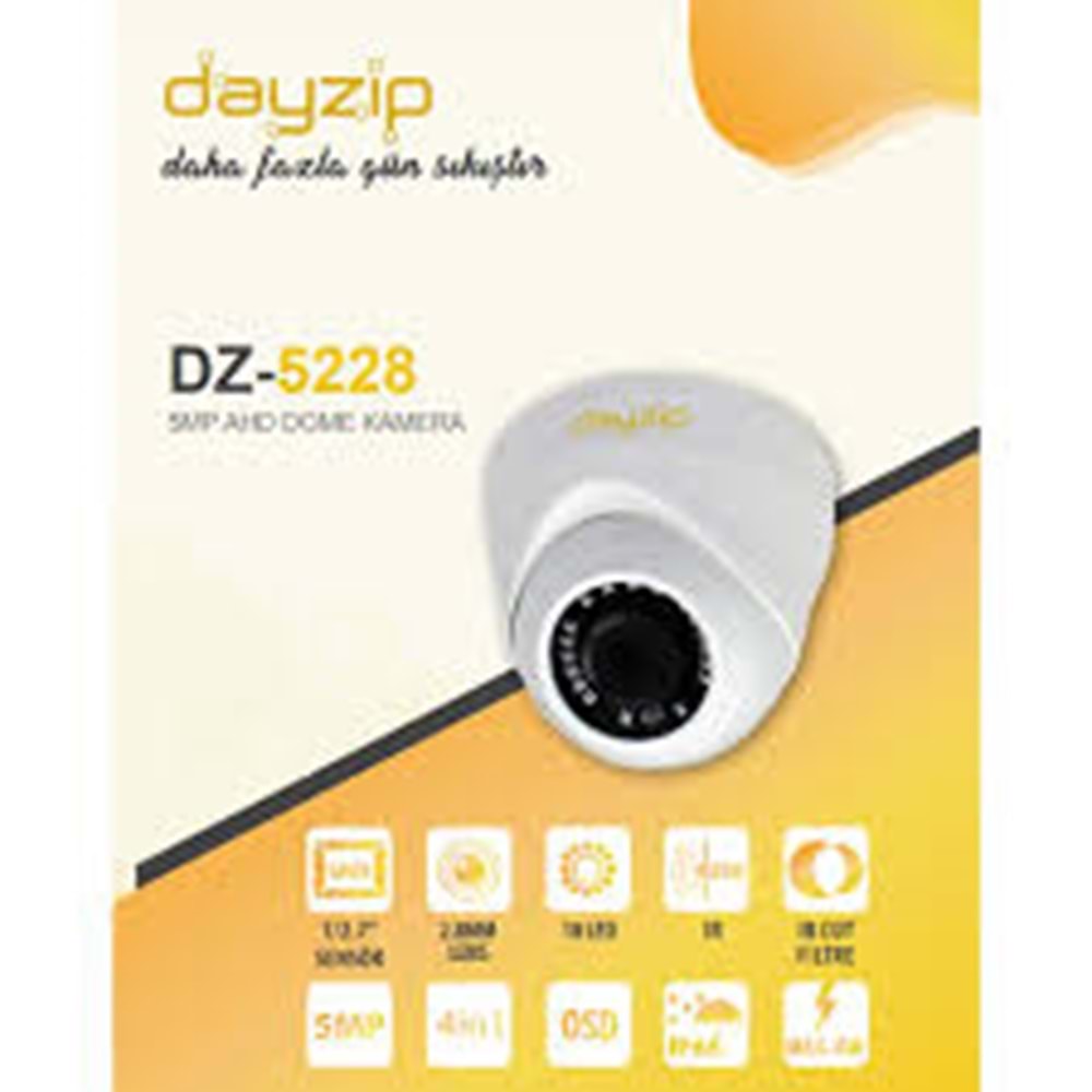DAYZİP DZ-5228 5 MP AHD DOME KAMERA