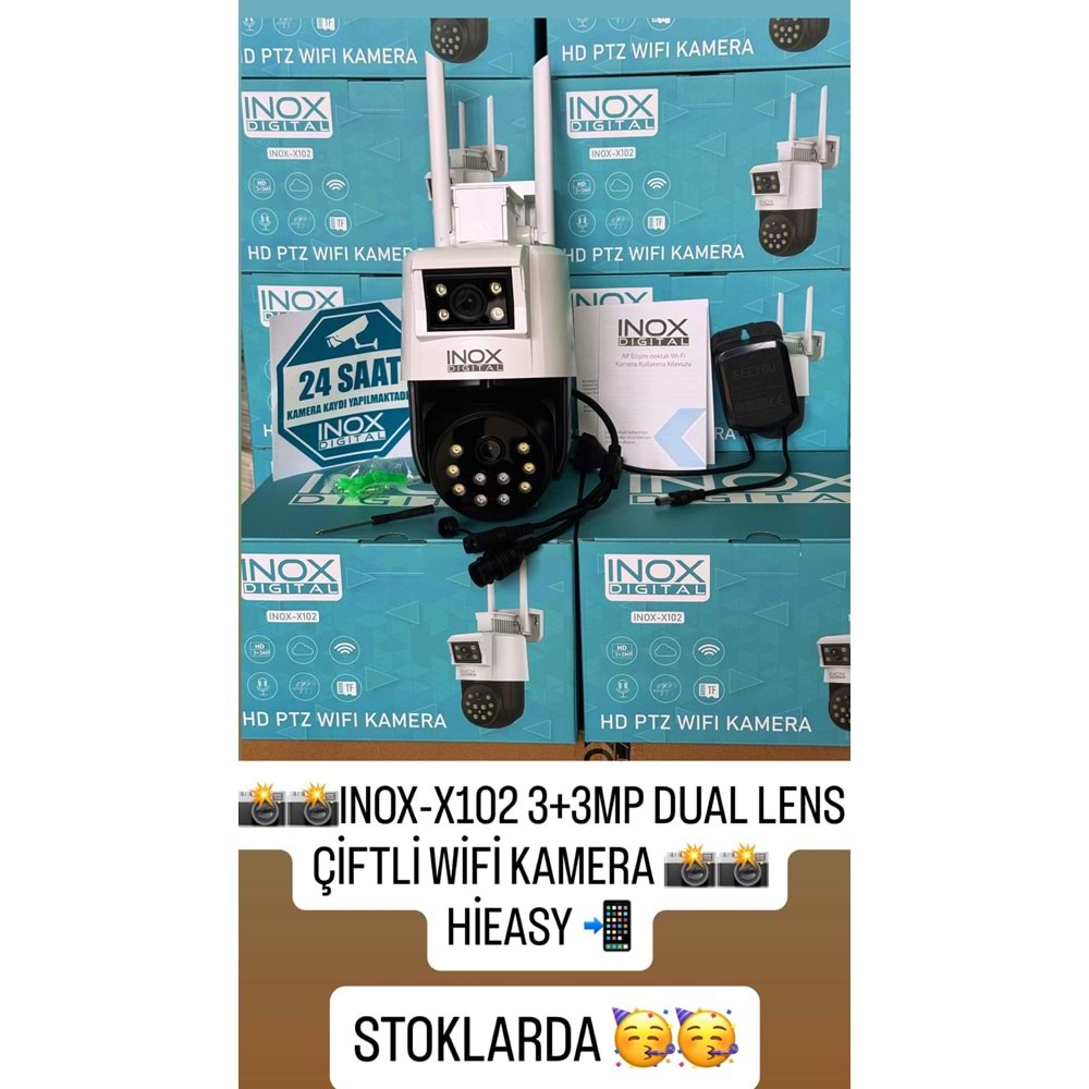 INOX-X102 3+3 MP DUAL LENS WİFİ KAMERA
