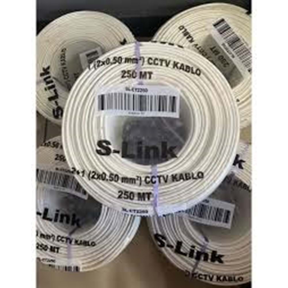 2x0.50mm 250M CCTV KABLO S-LİNK