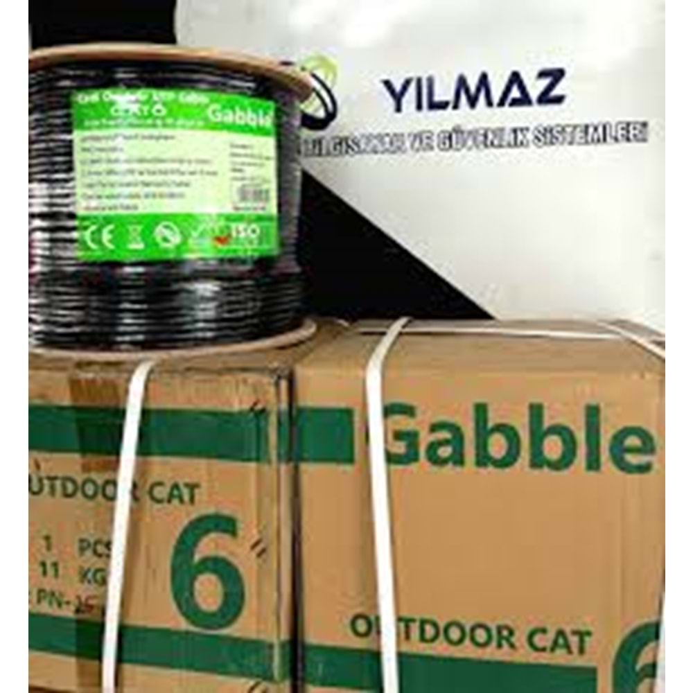GABBLE KABLO CAT6 305MT DIŞMEKAN SİYAH 0.50