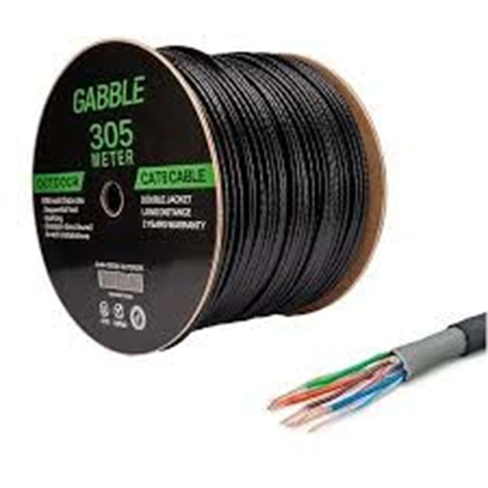 0.57 mm GABBLE CAT6 305MT DIŞMEKAN SİYAH