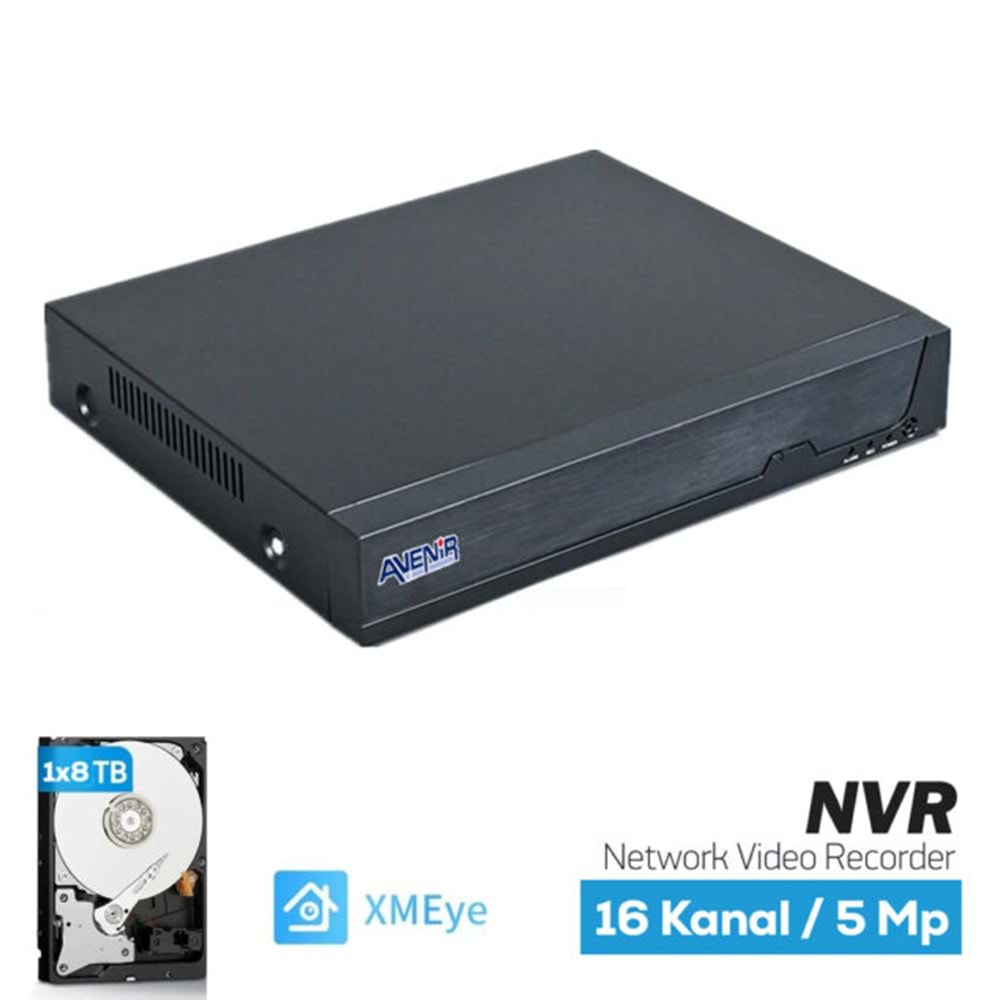 AVENIR 16 KANAL ONVİF NVR KAYIT CİHAZI AV-NVR16