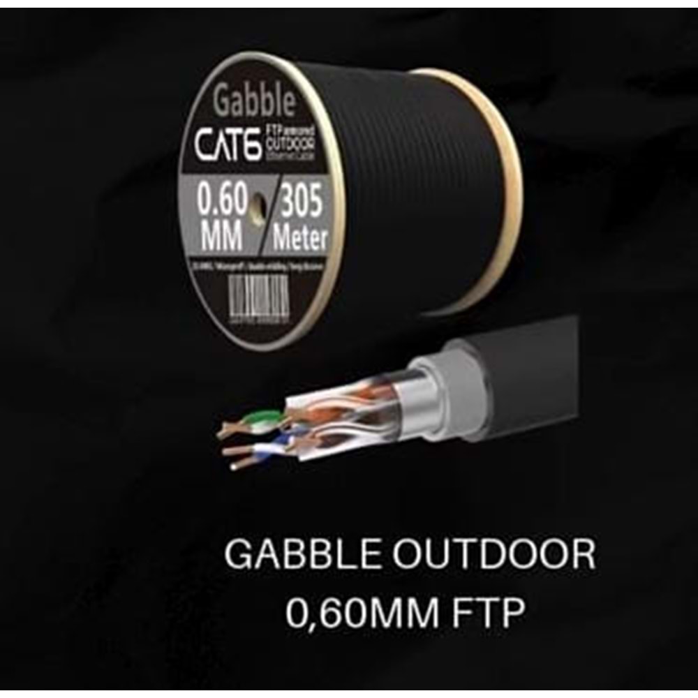 0.60 mm GABBLE CAT6 305MT DIŞMEKAN SİYAH