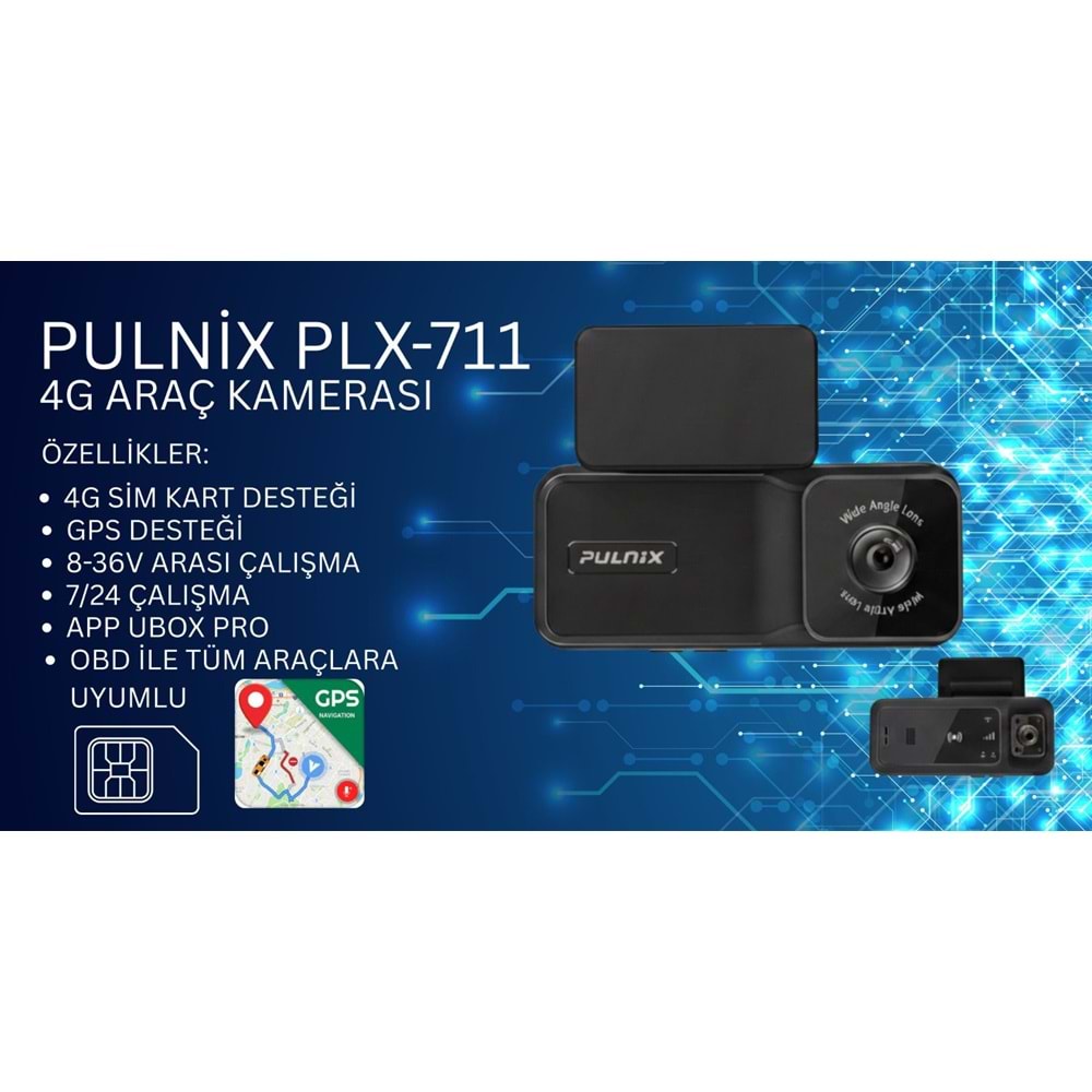 PULNİX PLX-711 3MP 4G ARAÇ KAMERASI SİM KARTLI