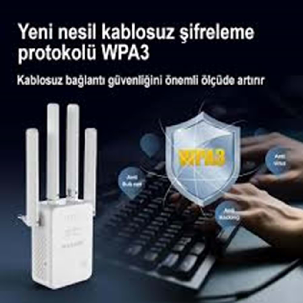 PIX-LINK LV-WR47D4Q WiFi Repeater / Router / AP 300 Mbps - Beyaz