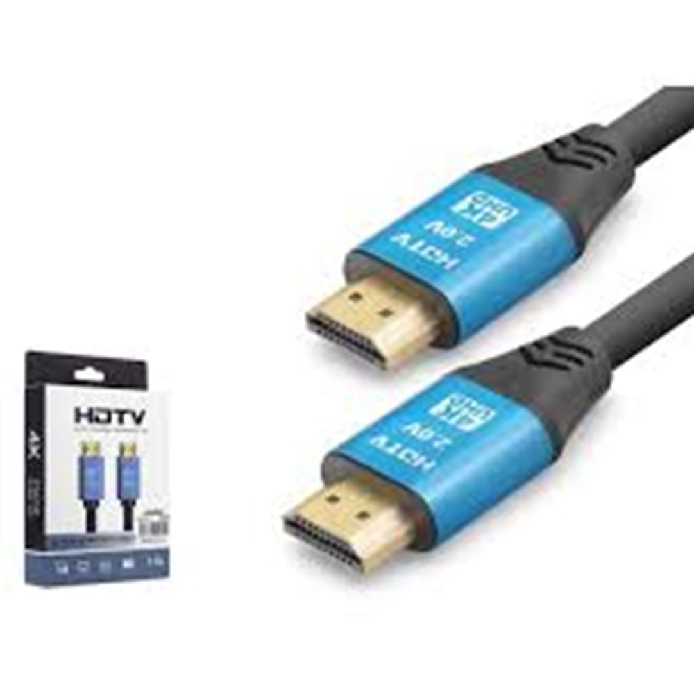 NODAR ND4051 HDMI 2.0 Kablo 4K UHD 19+1 OD 8.0 mm 3 m - Siyah Mavi