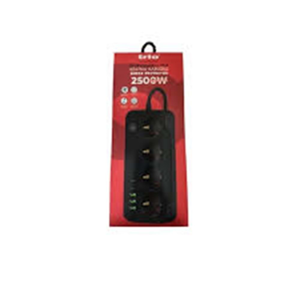 TRİO TR3440 4 LÜ (3*USB+2*TYPE-C) 2500W 2MT AKIM KORUMALI PRİZ