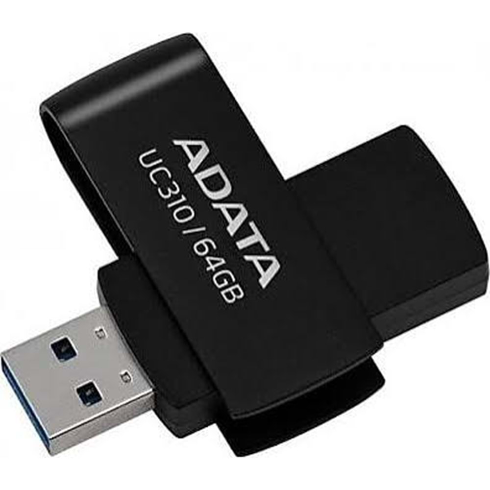 ADATA UC310 64 GB USB 3.2 Gen 1 Döner Kapaklı Flash Bellek Siyah