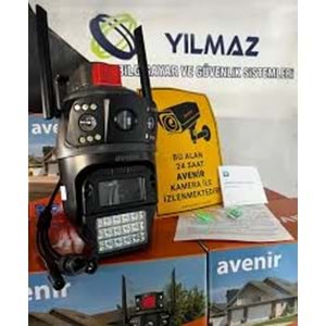 AVENİR AV-S313 4MP 2 Kameralı PTZ Wifi Sirenli Kam