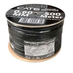GABBLE FTP 23AWG 500M DIŞ ORTAM CAT6 SİYAH BAKIR