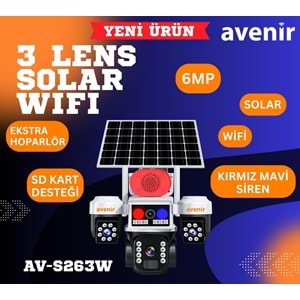 AVENİR AV-S263W 3 KAMERALI SOLAR WİFİ KAMERA