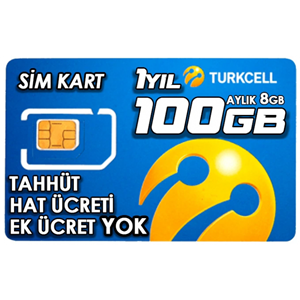 TURKCELL 8 GB 12 AYLIK DATA HAT
