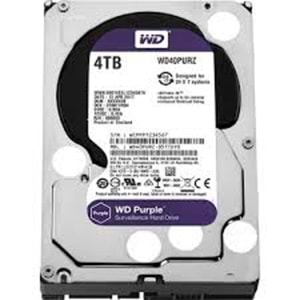 HDD 4TB WD PURPLE SATA3 5400RPM 64MB 7/24 GUVENLIK HARDDİSKİ