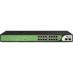 BDCOM S1500-16P2G2S 16 PORT GE POE+2 PORT GE UPLINK + 2PORT SFP GE SWİTCH 185W 16+2