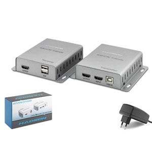 HADRON HDX1355 HDMI+usb KVM Extender 1080p 60 m - Gümüş