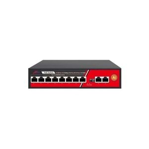 ZTECH ZR-1010 8+2+1 Poe 10/100 Mbps+2 Lan 100/1000Mbps+1*SFP SLOT, 120W