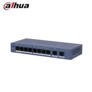 DAHUA S3010-8ET2ET-60 10 PORT 10/100 8+2 60W 2xRJ45 10/100 UPLINK YÖNETİLEMEZ SWITCH