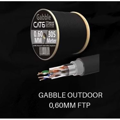 0.60 mm GABBLE CAT6 305MT DIŞMEKAN SİYAH