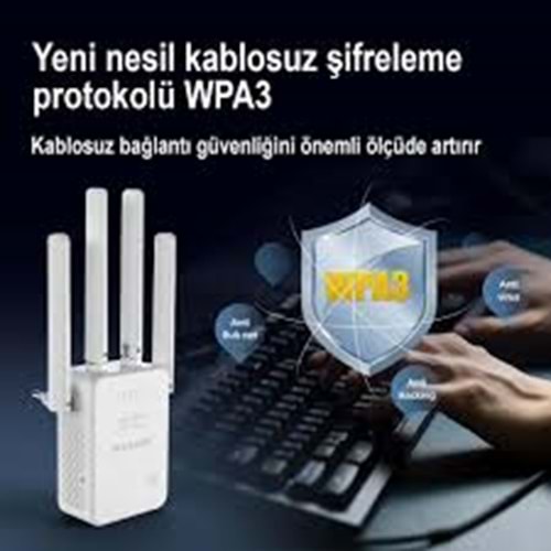 PIX-LINK LV-WR47D4Q WiFi Repeater / Router / AP 300 Mbps - Beyaz