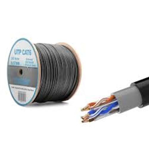 NODAR ND2001 Cat6 UTP Dış Mekan 23 AWG 0.57 mm CCA 305 m - Siyah