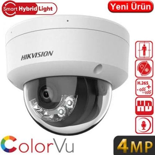 Hikvision DS-2CD1141G2-LIUF 4 MP 2.8mm Smart Hybrid Light IR Dome IP Kamera