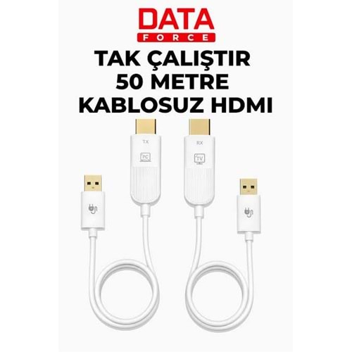 DATAFORCE KABLOSUZ HDMI GÖRÜNTÜ AKTARICI 50M MESAFE