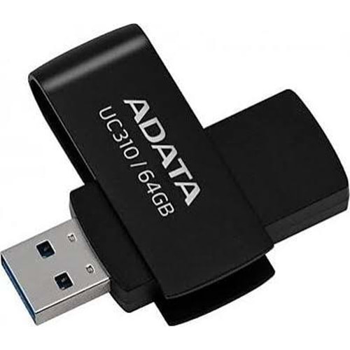 ADATA UC310 64 GB USB 3.2 Gen 1 Döner Kapaklı Flash Bellek Siyah