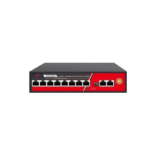 ZTECH ZR-1010 8+2+1 Poe 10/100 Mbps+2 Lan 100/1000Mbps+1*SFP SLOT, 120W