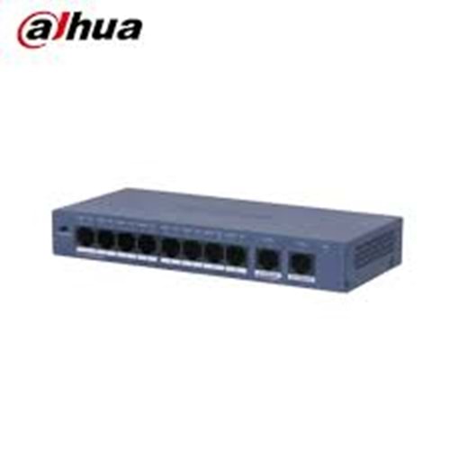 DAHUA S3010-8ET2ET-60 10 PORT 10/100 8+2 60W 2xRJ45 10/100 UPLINK YÖNETİLEMEZ SWITCH