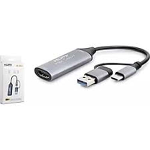 HADRON HDX7844 TYPE-C + USB TO HDMI DVR GÖRÜNTÜ AL